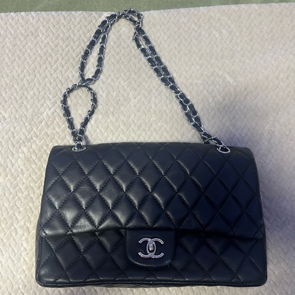 Black Checkered Bag